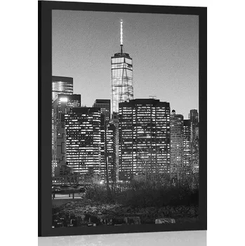 Plakát Dovido Plakát centrum New Yorku v černobílém provedení