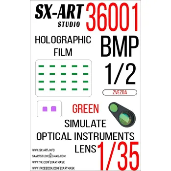 Plastikový model SX-ART 1/35 Holographic film BMP-1/BMP-2 (ZVE) GREEN