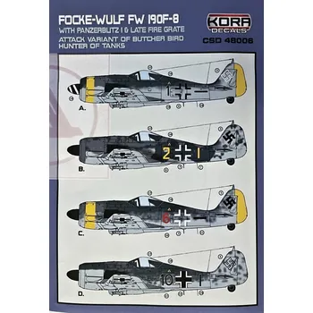 Plastikový model KORA Models 1/48 Fw 190F-8 w/ Panzerblitz I late fire grate