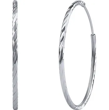 Náušnice Stříbrné náušnice kruhy broušené 40 mm