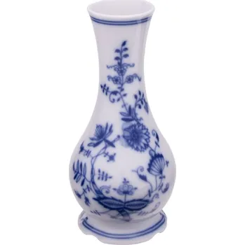 Váza Porcelánová váza výšky 15,5 cm v dekoru cibulák, český porcelán Leander