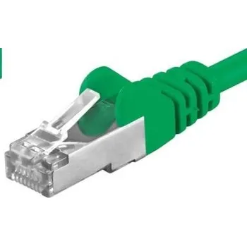Síťový kabel PREMIUMCORD Patch kabel CAT6a S-FTP, RJ45-RJ45, AWG 26/7 5m zelená sp6asftp050G