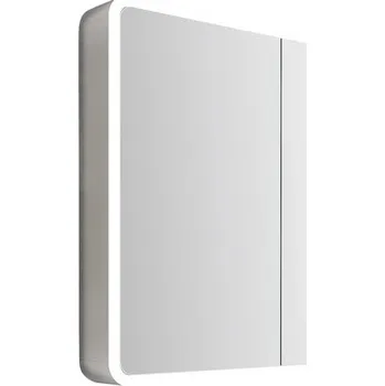 Koupelnový nábytek Zrcadlová skříňka s osvětlením Mia 80 x 70 cm matně šedá LED IP 44 2 dvířka