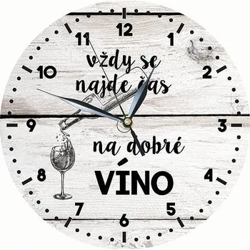 Dekorační hodiny Čas na víno