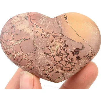 Přírodní kámen Jaspis leštěné srdce 91g (Maroko)