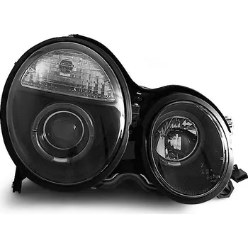 Přední světlomet TUNING-TEC Přední světla Mercedes Benz W210, E-classe 99-02 Angel Eyes - černá