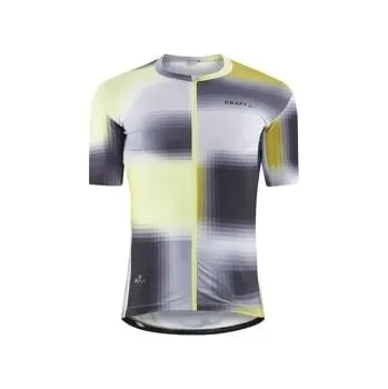 cyklistický dres Cyklodres CRAFT ADV Aero tmavě šedá se žlutou M