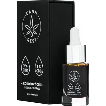 Pleťový olej Cannrest 2% CBD + 5% CBG kokosový olej 15 ml
