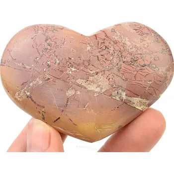 Přírodní kámen Hladké srdce z jaspisu 93g (Maroko)