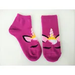 Trepon dívčí nízké ponožky Jednorožec fuchsiová vel. 19-22