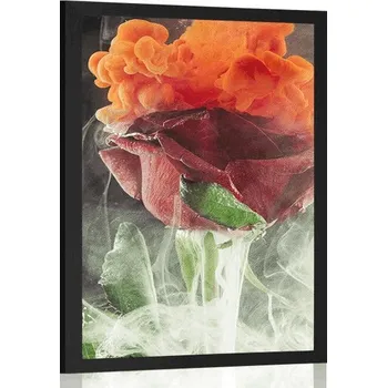 Plakát Dovido Plakát růže s abstraktními prvky