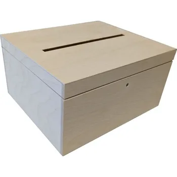 Úložný box Dřevěný box na svatební dary a přání, střední, 29 x 15 x 24,5 cm