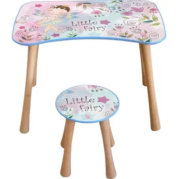 Psací stůl HOME ELEMENTS & POPCORN Dětský psací stůl a stolička, Květinová víla