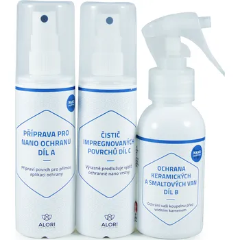 Čisticí prostředek do koupelny Alori Nano Distribution s.r.o. Alori Balíček ochrana na vany smaltové (A+B+C)