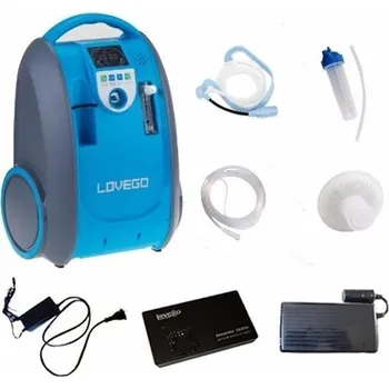 Kyslíkový koncentrátor LOVEGO Kyslíkový koncentrátor Tokyo Mini Přenosný + Baterie + pulzní oxymetr zdarma