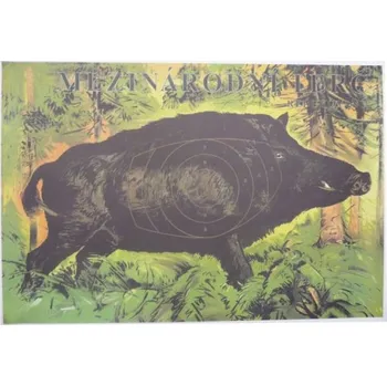 Terč na sportovní střelbu Terč mezinárodní redukovaný - kanec