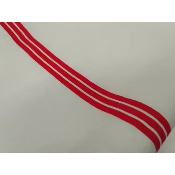 Prostěradlo Bavlněná podložka bílá s červeným pruhem Rozměr: 120x150 cm