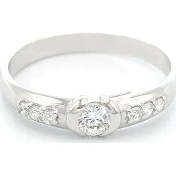 Prsten B&B Goldinvestic Prsten z bílého zlata, se zirkony 1,60g