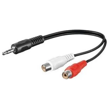 Kabel do PC PREMIUMCORD Kabel audio 3,5mm Jack - 2x Cinch 20cm (M/F, stereo)