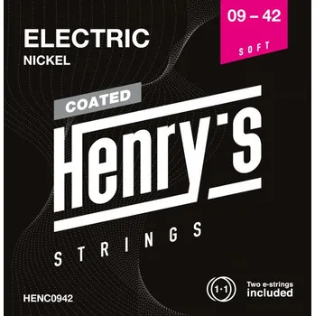 Struna pro kytaru a smyčcový nástroj Henry`s HENC0942 Coated Electric Nickel - 009“ - 042”