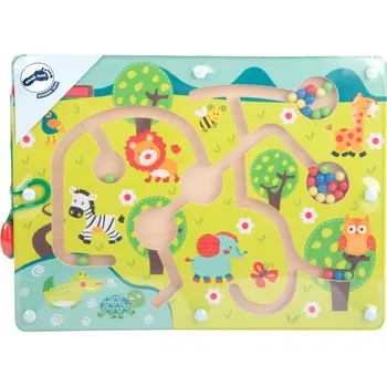 Dřevěná hračka Small Foot Magnetický labyrint Savana