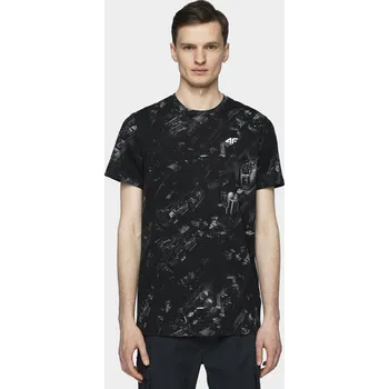 Pánské tričko 4F H4L21-TSM017 NAVY ALLOVER Pánské tričko US S