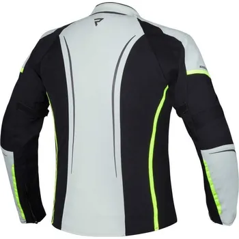 Dámská cargo bunda Rebelhorn LUNA LADY černá ice fluo žlutá dámská textilní bunda na motorku M