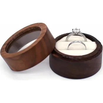 Dárková krabička Dřevěná krabička na prstýnky Circle