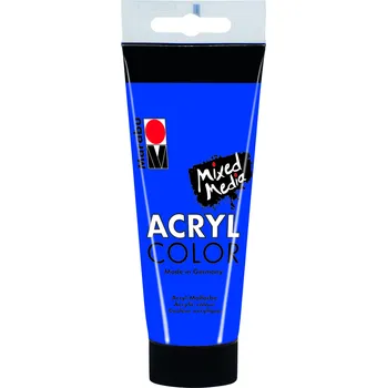Vodová barva Akrylová barva Marabu Acryl Color 100 ml - modrá ultramarín 055