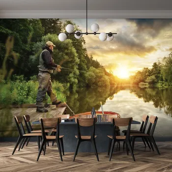 Tapeta Malvis ® Tapeta Rybář s prutem Vel. (šířka x výška): 432 x 290 cm