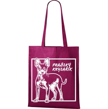 Plátěná taška Pražský krysařík, Barva Purpurová, Velikost 40×45 cm, Canvas Nákupní taška Bezvatriko.cz 1183