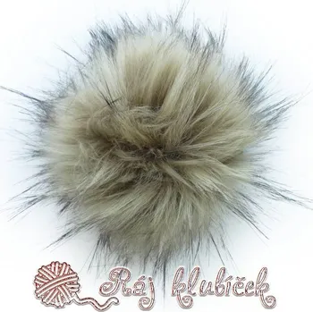 Příze Bambule z Ráje 019 - béžová, konce hnědočerné