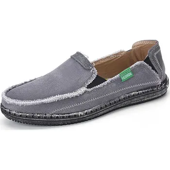 Pánské mokasíny Džínové pánské loafers retro styl Barva: Šedá, Velikost: 42