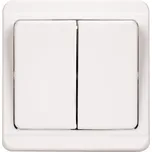 Vypínač 2 tlačítka STANDARD bílý spínač č. 5 – lustrový (4FN57502.2101)