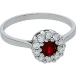 Goldstore Prsten s přírodním rubínem a brilianty Velikost: 54, Váha: 1.95 g