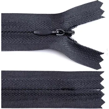 Zip L14625/45 Spirálový zip skrytý 3mm, šedá Délka: 30 cm