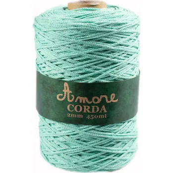 Příze Borgo de Pazzi Amore CORDA 2mm Mint 315 (Špagátová příze Amore CORDA 2mm 315)