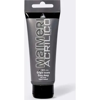 Vodová barva Akrylová barva Maimeri Acrilico 75 ml - šedá tmavá 511