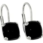 Goldstore Stříbrné náušnice čtvercový Onyx Varianta: stříbrné náušnice