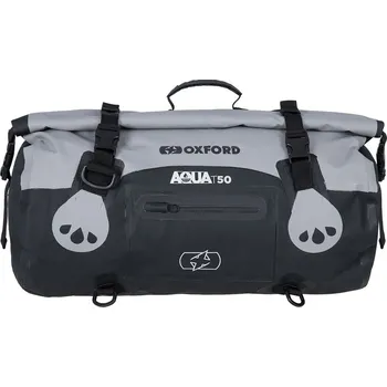 Zavazadlo na motocykl Vodotěsný vak OXFORD Aqua Roll Bags T-50 (černý/šedý) 50L
