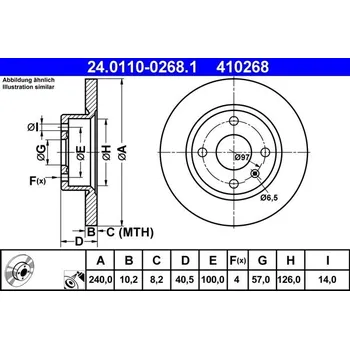 Brzdový kotouč Brzdový kotouč ATE 24.0110-0268.1