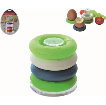 Velikonoční dekorace Stojan na vajíčka 4 ks 5,5 cm+solnička plast