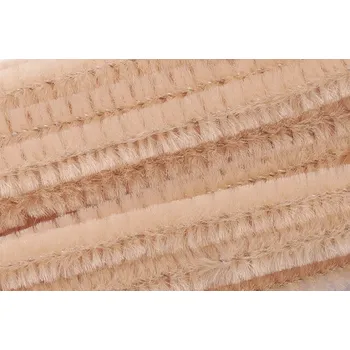 Heyda Plyšový drát 10 ks 8 mm 50 cm meruňkový