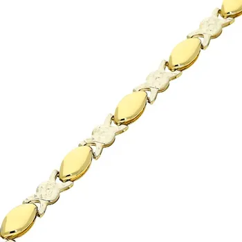 Módní doplněk Goldstore Zlatý náramek článkový karabina Váha: 4.62 g, Délka: 19 cm