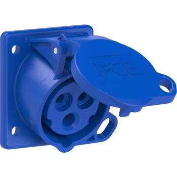 Elektrická zásuvka PCE Zásuvka 3pólová 16A 230V šikmá 62x68mm IP44 PC-413-6f66