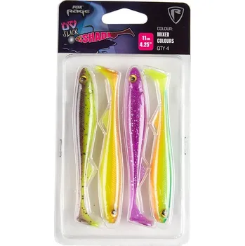 Fox Rage Gumová Nástraha Slick Shad UV Mixed Colour Packs - Délka 13 cm