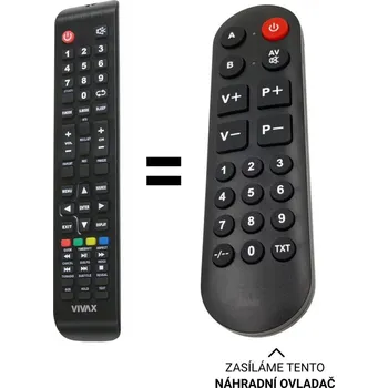 Dálkový ovladač VIVAX 32LE112T2S2 , 40LE112T2S2 náhradní dálkový ovladač pro seniory