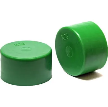 Krytka žebrovaná D=26,2mm zelená LDPE
