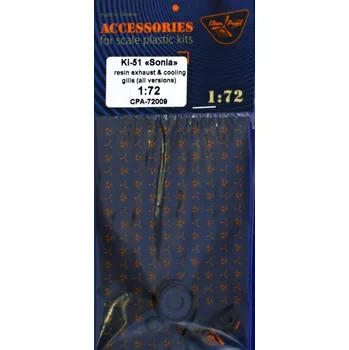 Plastikový model 1/72 Ki-51 Sonia Exhaust&Cooling gills (resin set)