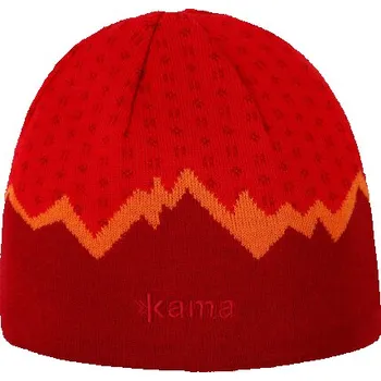 Čepice Kama pletená Merino čepice A169 124 - tmavě červená UNI